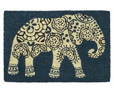 Entryways rÃ©ception Ã©lÃ©phant antidÃ©rapant en Fibre de Coco Paillasson, Bleu Sarcelle