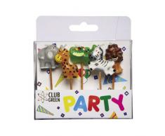 Club Green Animaux de la jungle Bougeoir, gris