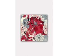 Bonamaison Horloge Murale en MDF, Multicolore, 30 x 30 cm