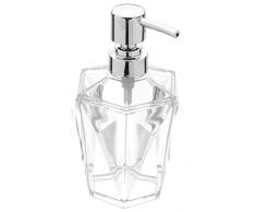 FERIDRAS 700023Â Lot de Diamant Distributeur de Savon, Blanc, 9.5Â x 9.5Â x 17.5Â cm