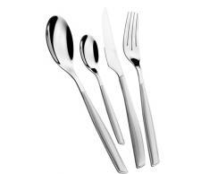 BUGATTI GLGU-021G50 Glamour MÃ©nagÃ¨re de 24 PiÃ¨ces Service de Table SAN/Acier Gris 22 x 8 x 30 cm