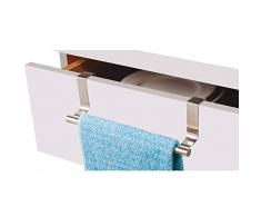 MSV 110330 Patère pour Torchons/Serviettes Acier Inoxydable Métal 24 x 6,5 x 0,1 cm