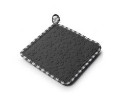 Zeal Vichy en Silicone Tapis Dessous de Plat CarrÃ© et Hot Pot Holder, Coton, Gris foncÃ©, 34Â x 28Â x 1.5Â cm