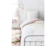 Lili gaufrette Parure de lit enfant fille 140x200cm 100% coton