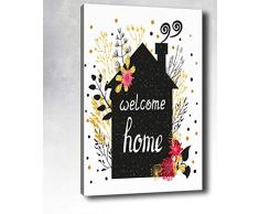 Bonamaison Peinture sur toile, multicolore, 50 x 70 cm - ConÃ§u et fabriquÃ© en Turquie