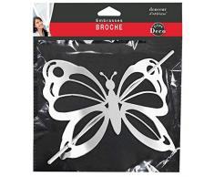douceur dintérieur embrasse broche 16x14cm metal peint farfalina blanc
