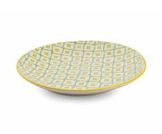 Villa dEste Home Tivoli bohochic Plat Rond, Porcelaine, Jaune