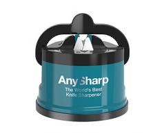 AnySharp Aiguiseur de Couteaux avec Ventouse, Sarcelle