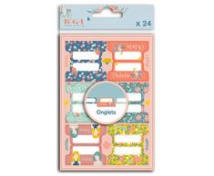 Toga 24 stickers onglets-Oh La La, Multicolore, non applicable