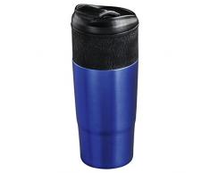 Xavax Gobelet isotherme Everyday (pour boissons chaudes et froides, Ã double paroi, bouchon Ã vis, tasse Ã cafÃ© Ã emporter, 400Â ml) Bleu