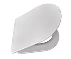 Bisk Veno Fin Fermeture Douce en Forme de D Abattant de WC en duroplast, Blanc