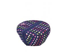 Saladier Bento Ãtui en nÃ©oprÃ¨ne Isolant avec boÃ®te Bleu Marine Ã Pois Multicolores