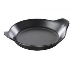 REVOL 644691 Plat à Four pour Oeuf Porcelaine Noir 3,5 cm
