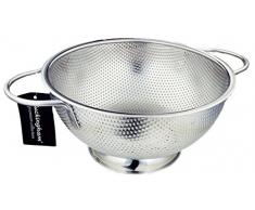 Buckingham Micro perforé en Acier Inoxydable Passoire Passoire pour Riz Pâtes à Spaghetti Nouilles Légumes Fruits et de Cuisson Cuisine Utilisation â 25.5 cm, en Acier Inoxydable.