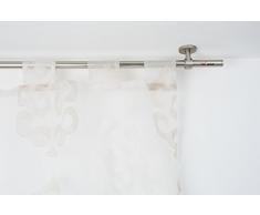 Tringle Ã rideaux: Ã 20 mm sans anneaux, L. 180 cm. avec tappo chic en acier satinÃ© - complet