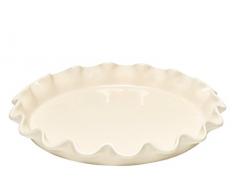 Emile Henry Eh026087 Corolle Plat Ã Tarte CÃ©ramique Beige Argile 32,5 X 32,5 X 4,5 cm