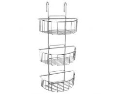 TATAY 4437400 Valet DE Douche Metal 3 Niveaux, ChromÃ©, 27,5 x 15 x 60 cm