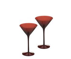 Artland Midnight Service de 2 Verres à Martini Rouge