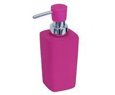 MSV 140916 Haïti Distributeur Savon Céramique Framboise 6,5 x 6,5 x 15,5 cm