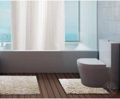 Just Contempo Lot de tapis de bain 100 % coton lavable comprenant un tapis de bain et un tapis WC, 100 % coton, beige, 50 x 80 cm / 50 x 50 cm.