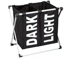 AmazonBasics Panier Ã linge double, Noir