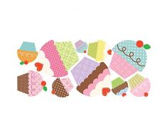 Thedecofactory RoomMates Happi Cupcake Stickers muraux gÃ©ants
