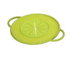 Xavax Couvercle anti-débordement (en silicone, couvercle pour protéger contre la surchauffe, pour marmite et casserole, 21 cm, rond) Vert