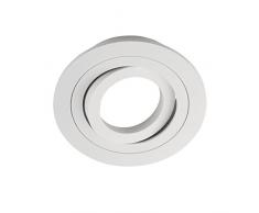 Wonderlamp Classic W-E000003 - Spot encastrable rond, IP20, 230V, diamètre 9.3 x 2.5 cm, couleur blanc