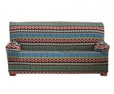 Eysa Kilim Housse de Canapé élastique Bleu 2 Places Bleu