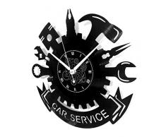 Horloge Murale en Vinyle Cadeau Fait Main Décorations Pour la Maison Home Office Carrosserie Construction Automobile Service Réparation