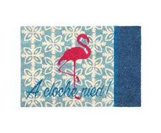 Lovely Casa Tropia Paillasson, Coton, Turquoise, 60 x 40 cm