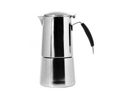 Ilsa Omnia Cafetière Espresso, avec Fond à Induction, Acier INOX, Argent, pour 4 Tasses