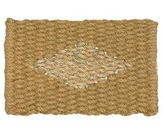 Jute Co & Corde Naturel de Noix de Coco Paillasson avec Motif, 45Â x 75Â cm, Beige