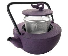 IBILI 622104 Théière en Fer Fondue Tokyo 450 ML, Violet, 15 x 12 x 13 cm