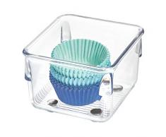 InterDesign Linus boite stockage pour tiroir, trÃ¨s petit bac plastique pour couverts et autres accessoires, transparent