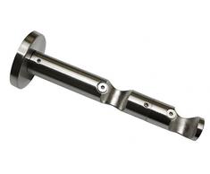 Gardinia Double Support Ouvert pour Tringle à Rideau, Métal, Effet INOX, 8 x 8 x 0,02 cm