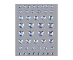 Efco CÅur Strass Acrylique Autocollant, Bleu Clair, 4/6/8/10Â mm, ClÃ©