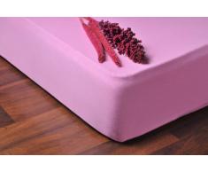 DecoKing Spannbettlaken Drap Housse, Coton, Rosa, 100 x 200-120 x 200 cm