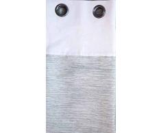 Linder Rideau - 8 œillets Fusil Ronds, Tête 60% Coton/40 Panneau 100% Polyester, Beige, 135x260