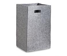 Zeller 14265 Panier à Linge, Felt, Gris, 35 x 30 x 55 cm