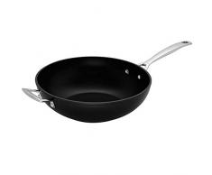 Le Creuset, PoÃªle Wok Anti-AdhÃ©rente en Aluminium ForgÃ©, Ã 30 cm, Sans PFOA, Compatible avec Toutes Sources de Chaleur (y Compris Induction), Anthracite/ArgentÃ©
