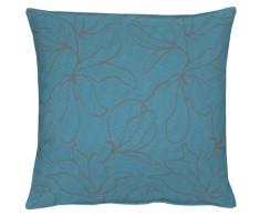 Apelt, Housse de Coussin Magnolia (4887-14) Tendance, Tissage Jacquard Chatoyant et printanier, Turquoise, Lavable, vÃ©ritable Objet de Vie ! Taille 50x50.