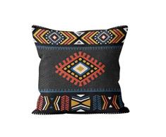 Soleil docre Aztec Coussin dÃ©coratif, Polyester, Gris, 40 x 40 cm