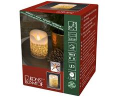 Konstsmide 1957-800 Bougie en Cire à LED, Plastique, 0.18 W, Blanc