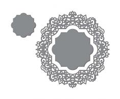 Ultimate Crafts Impression Magnolia Napperon Die, métal, Noir