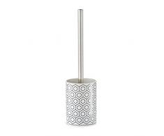 Zeller 18233 Brosse de Toilette Ã10x35cm en céramique Blanc, 10 x 35 x 10 cm