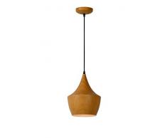 Lucide WOODY - Suspension - Ã 24 cm - Bois clair