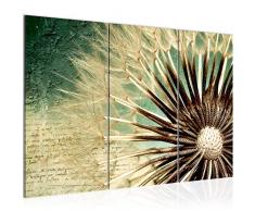 Tableau decoration murale Fleurs de pissenlit 120 x 80 cm - XXL Impression sur Toile Salon Appartment 3 Parties - prÃªt Ã accrocher - 206631a