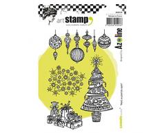 Carabelle Studio Tampon Cling de Art, Noël, au Pied du Sapin, pour Les Projets Demboutissage, Création de Cartes et Scrapbooks
