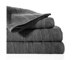 Design91 Serviette éponge 100% Coton Gris Acier 70 x 140 cm